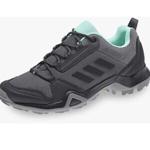 Adidas Outdoor Women's Terrex AX3 hiking shoes dark grey and mint